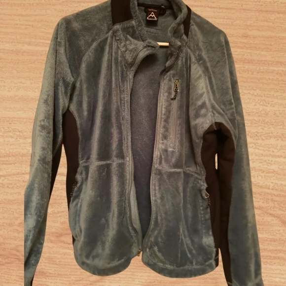 Thrashed Avalanche Fleece Jacket Women Preowned VGC Blue Gray XL - Picture 1 of 3